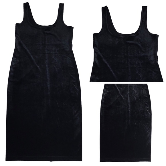 Bardot - Sleeveless Velvet MIDI Dress - Size 8 - Picture 13 of 15